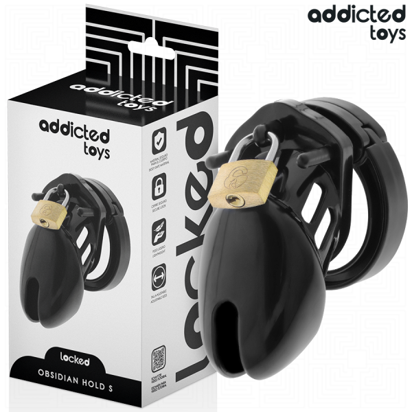 ADDICTED TOYS LOCKED - CAGE À PÉNIS OBSIDIAN HOLD TAILLE S ADDICTED TOYS LOCKED