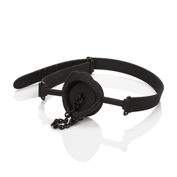 CALEXOTICS - GAG ESCÂNDALO COM PLUG DE SILICONE PRETO CALEXOTICS