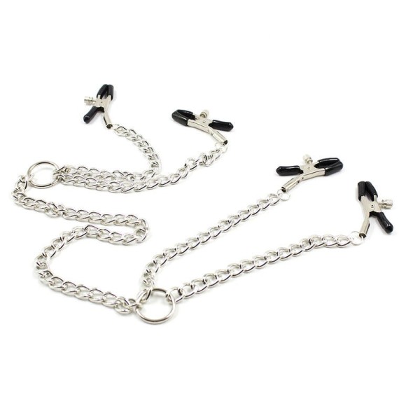 OHMAMA FETISH - 4 Pinzas para Pezones CON CADENAS OHMAMA FETISH