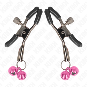 KINK - PINZA PARA PEZONES DOBLE CAMPANA ROSA 6 CM AGARRE PARA PEZ