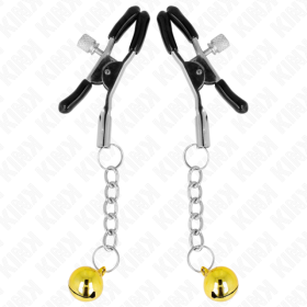 KINK - PINCES À METON PENDENTIF JINGLE BELL OR 6 CM KINK NIPPLE GRIP