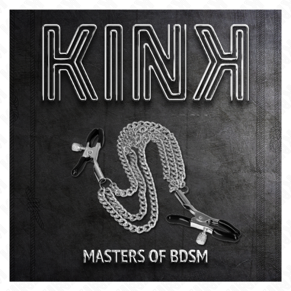 KINK - PINCES À METELIER AVEC 3 CHAÎNES ARGENT 20/23/28 CM KINK NIPPLE GRIP