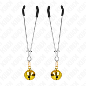 KINK - CLIPS PARA TELÉFONO CON CAMPANA FINA ORO 7 CM AGARRE PARA 