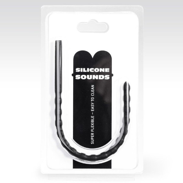 ALL BLACK - SONDE URÉTRALE EN SILICONE 6/8 MM ALL BLACK