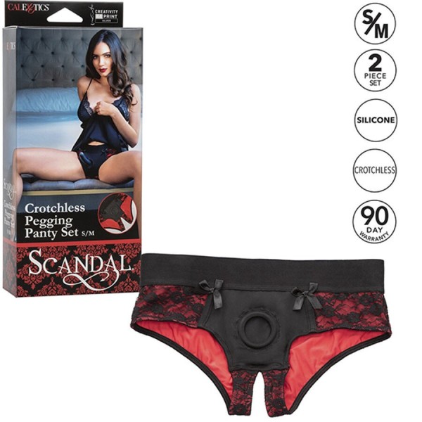 CALEXOTICS - SCANDAL CONJUNTO BRAGA SIN ENTREPIEZA CON DILDO TALL