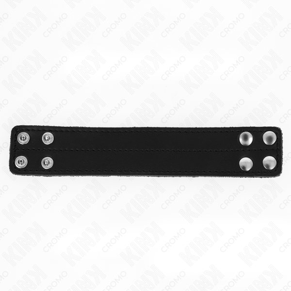 KINK - ANEL PARA PÊNIS DE COURO COM FECHO DE PRESSÃO 18,5 X 3,3 CM KINK RING POWER