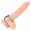 KINK - ANEL DE PÊNIS DUPLO 3,8 CM A 5 CM CONECTADO POR COURO KINK RING POWER