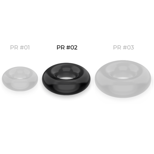 POWERING - ANNEAU PÉNIS SUPER FLEXIBLE ET RÉSISTANT 4,5CM NOIR POWERING