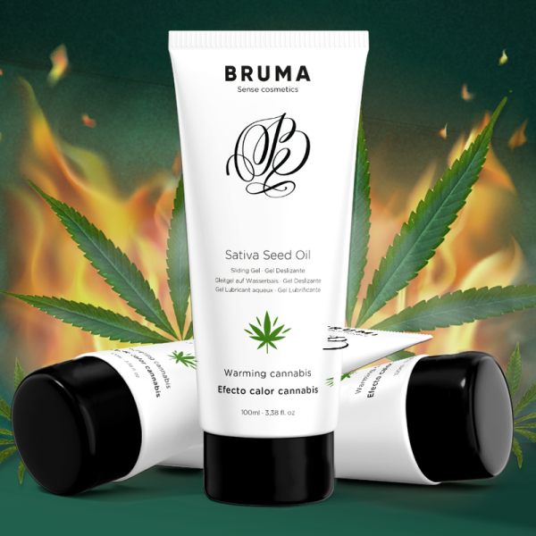 Bruma - Huile DE Graines DE Sativa GEL Glissant Réchauffant Sa...