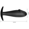 PRETTY LOVE - PLUG ANAL CON FORMA DE PENE DE SILICONA NEGRO PRETT
