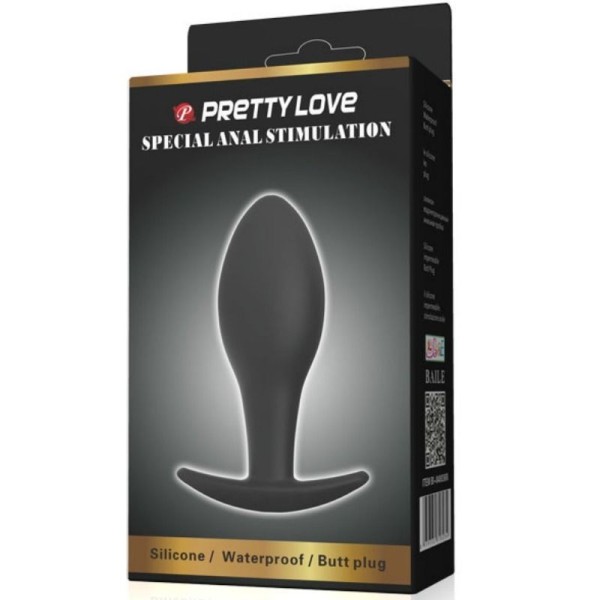 PRETTY LOVE - PLUG ANAL ANCLA DE SILICONA 8,5 CM FONDO NEGRO PRET