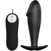 PRETTY LOVE - PLUG ANAL EN SILICONE FORME PÉNIS ET 12 MODES DE VIBRATION NOIR PRETTY LOVE BOTTOM