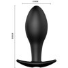 PRETTY LOVE - PLUG ANAL FORME DANCRE SILICONE 12 MODES DE VIBRATION NOIR PRETTY LOVE BOTTOM