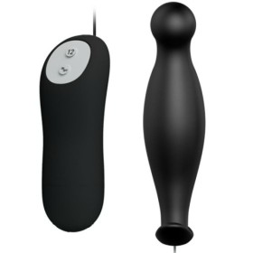 PRETTY LOVE - PLUG ANAL EN SILICONE 12 MODES DE VIBRATION NOIR PRETTY LOVE