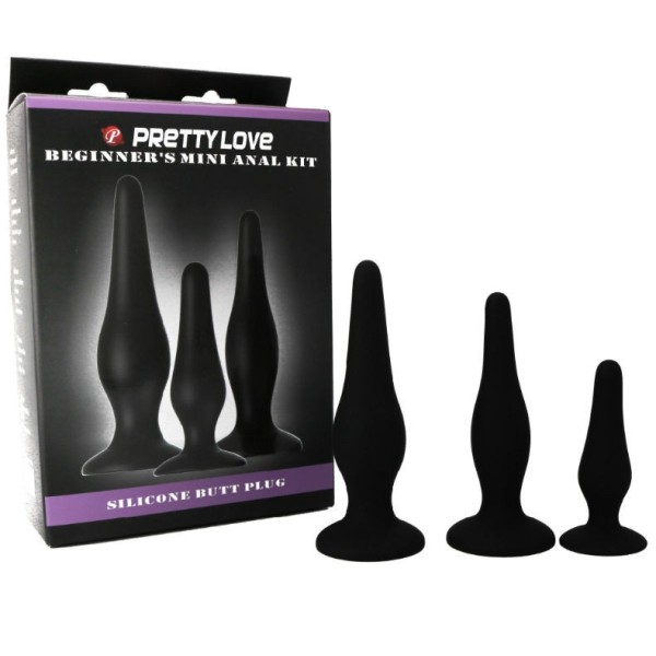 PRETTY LOVE - KIT DINITIATION EN SILICONE POUR PLUGS ANAL PRETTY LOVE
