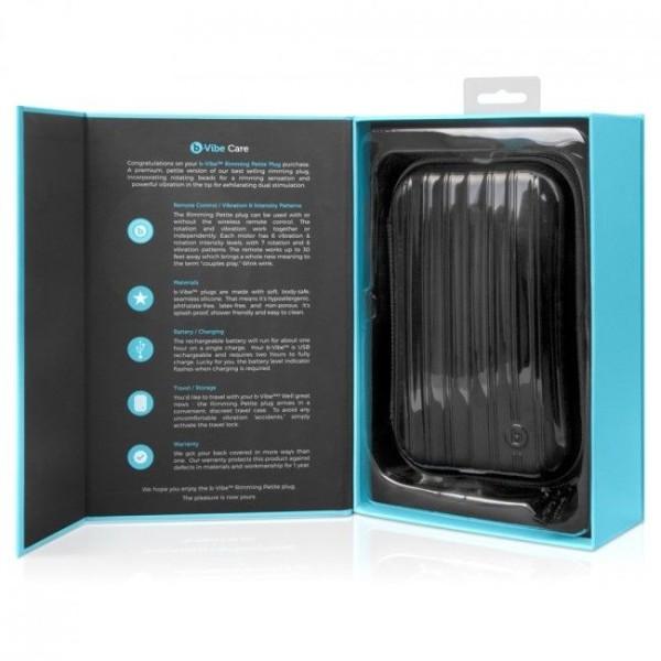 B-VIBE - RIMMING TÉLÉCOMMANDE PLUG ANAL PETITE NOIR B-VIBE