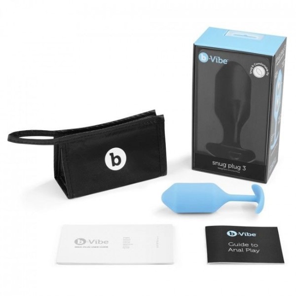 B-VIBE - SNUG PLUG ANAL 3 BLEU CIEL B-VIBE - Vibromasseurs anaux