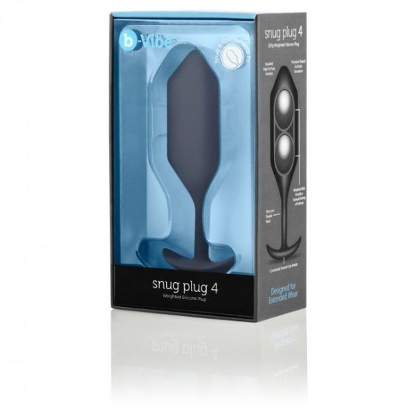 B-VIBE - SNUG ANAL PLUG 4 PRETO B-VIBE - Vibradores anais