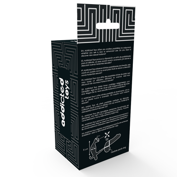 ADDICTED TOYS - PLUG ANAL AVEC DOUBLE ANNEAU PÉNIS ET TESTICULES NOIR ADDICTED TOYS