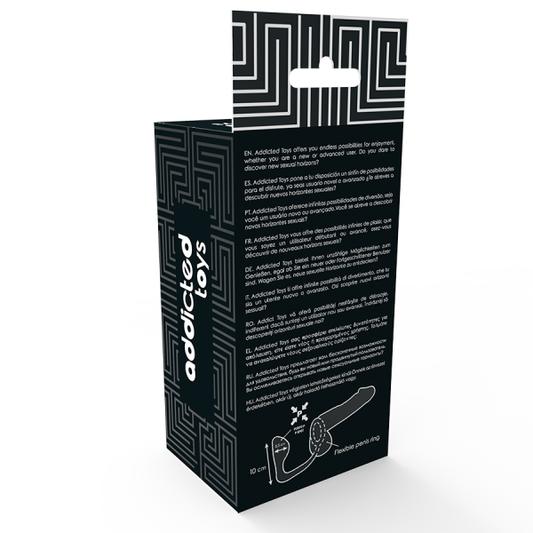 ADDICTED TOYS - PLUG ANAL AVEC ANNEAU PÉNIS NOIR ADDICTED TOYS