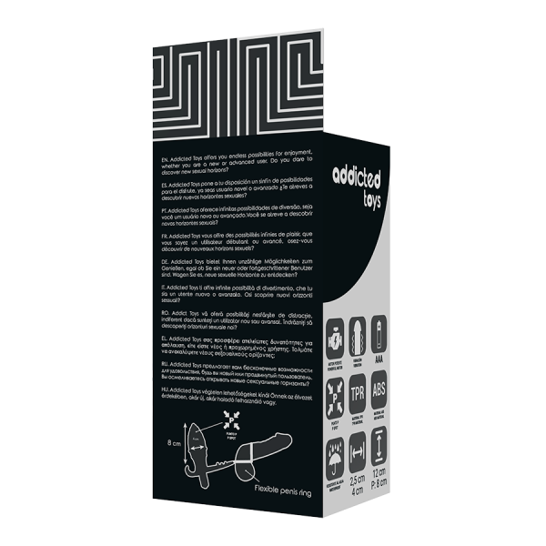 ADDICTED TOYS - PLUG ANAL CON DOBLE ANILLO NEGRO ADDICTED TOYS