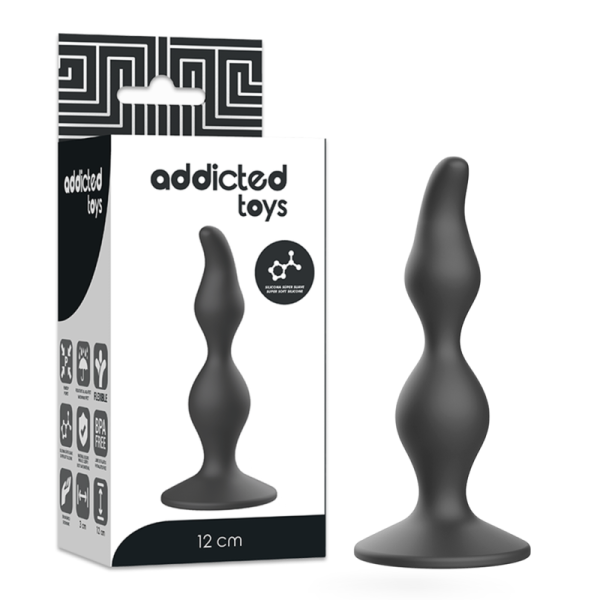 ADDICTED TOYS - PLUG SEXUEL ANAL 12 CM NOIR ADDICTED TOYS