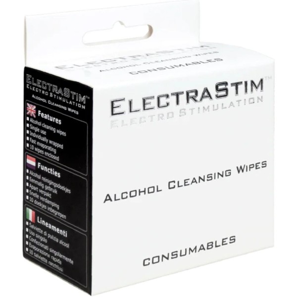 Electrastim - Toallitas Limpiadoras con Alcohol 10 Unidades