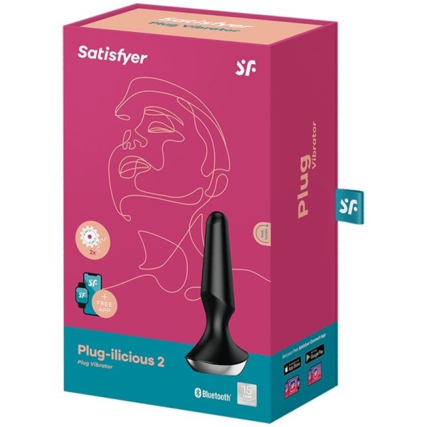 SATISFYER - PLUG VIBRADOR ILICIOUS 2 PLUG PRETO SATISFYER CONNECT