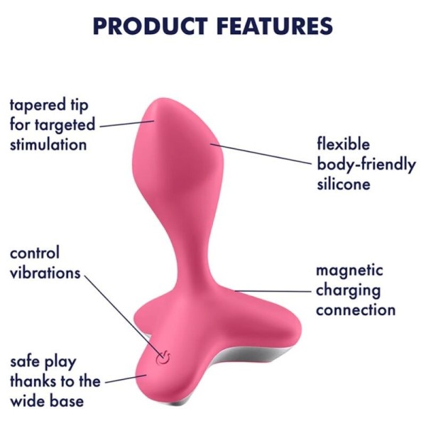 SATISFYER - VIBRATEUR PLUG GAME CHANGER ROSE SATISFYER PLUGS