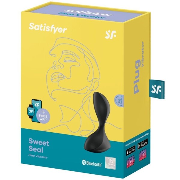 SATISFYER - APPLICATION DE PLUG VIBRANT SWEET SEAL NOIR SATISFYER CONNECT