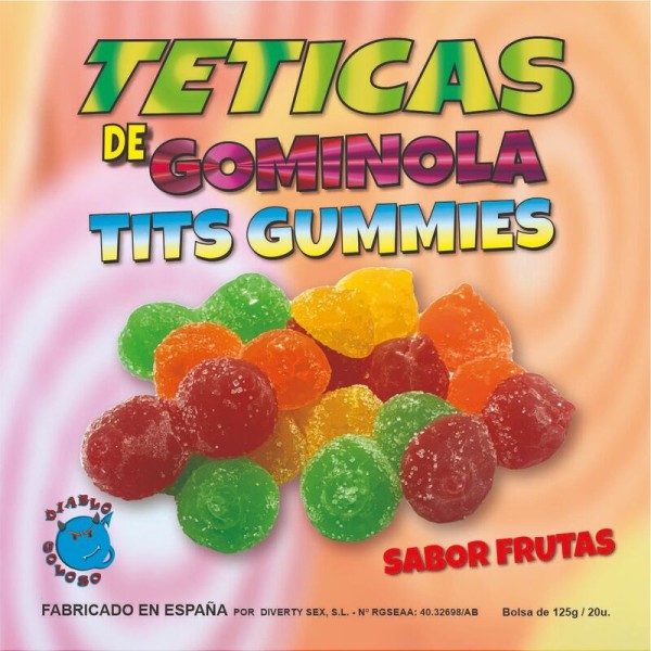 Diablo Goloso - Tétines Gommeuses EN Sucre Assorties