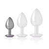 INTENSE - PLUG ANAL EN MÉTAL ALUMINIUM AVEC CRISTAL VIOLET TAILLE S INTENSE ANAL TOYS