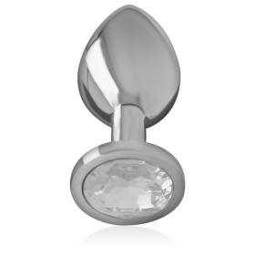 INTENSE - PLUG ANAL EN MÉTAL ALUMINIUM AVEC CRISTAL DARGENT TAILLE S INTENSE ANAL TOYS