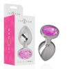 INTENSE - PLUG ANAL EN MÉTAL ALUMINIUM AVEC CRISTAL ROSE TAILLE L INTENSE ANAL TOYS