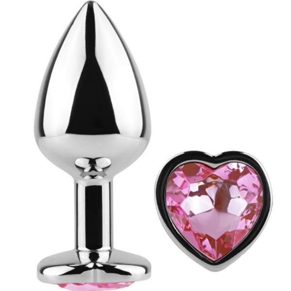 SECRETPLAY - PLUG ANAL EN MÉTAL COEUR FUCHSIA PETITE TAILLE 7 CM SECRETPLAY TOYS