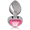 INTENSE - PLUG ANAL DE METAL DE ALUMINIO CORAZÓN ROSA TALLA S JUG