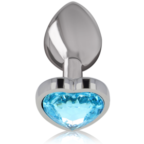 INTENSE - PLUG ANAL DE METAL DE ALUMINIO CORAZÓN AZUL TALLA S JUG