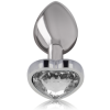 INTENSE - PLUG ANAL MÉTAL ALUMINIUM COEUR BLANC TAILLE M INTENSE ANAL TOYS