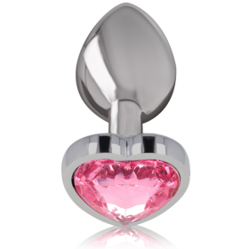 INTENSE - PLUG ANAL DE METAL DE ALUMINIO CORAZÓN ROSA TALLA L JUG