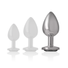 INTENSE - PLUG ANAL MÉTAL ALUMINIUM COEUR BLANC TAILLE L INTENSE ANAL TOYS
