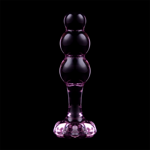 NEBULA SERIES BY IBIZA - MODÈLE 1 PLUG ANAL VERRE BOROSILICATE ROSE 10.5 CM -O- 3 CM NEBULA SERIES BY IBIZA