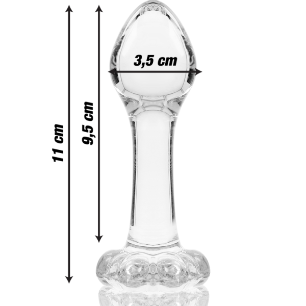 NEBULA SERIES BY IBIZA - PLUG ANAL MODÈLE 2 VERRE BOROSILICATE CLAIR 11 CM -O- 3.5 CM NEBULA SERIES BY IBIZA