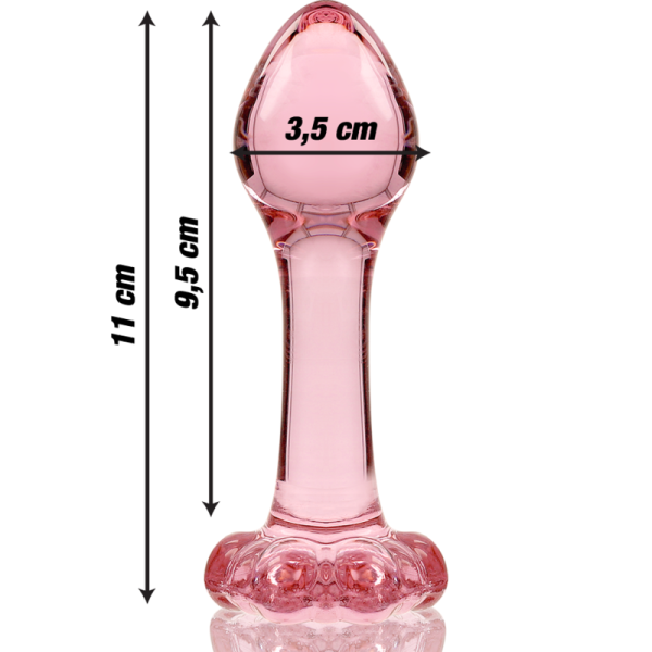 NEBULA SERIES BY IBIZA - PLUG ANAL MODÈLE 2 VERRE BOROSILICATE ROSE 11 CM -O- 3.5 CM NEBULA SERIES BY IBIZA
