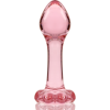 NEBULA SERIES BY IBIZA - PLUG ANAL MODÈLE 2 VERRE BOROSILICATE ROSE 11 CM -O- 3.5 CM NEBULA SERIES BY IBIZA