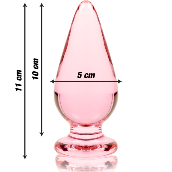 NEBULA SERIES BY IBIZA - PLUG ANAL MODÈLE 4 VERRE BOROSILICATE ROSE 11 CM -O- 5 CM NEBULA SERIES BY IBIZA
