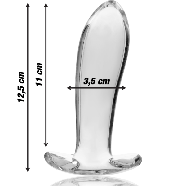 NEBULA SERIES BY IBIZA - PLUG ANAL MODÈLE 5 VERRE BOROSILICATE CLAIR 12.5 CM -O- 3.5 CM NEBULA SERIES BY IBIZA