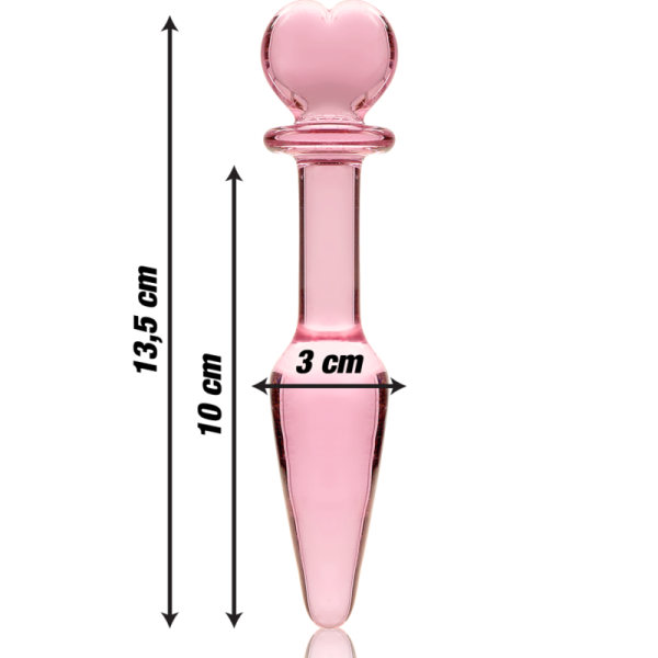 NEBULA SERIES BY IBIZA - PLUG ANAL MODÈLE 7 VERRE BOROSILICATE ROSE 13.5 CM -O- 3 CM NEBULA SERIES BY IBIZA