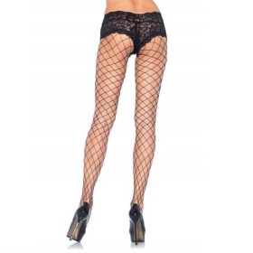 LEG AVENUE - PANTALON EN RÉSILLE AVEC SHORT EN DENTELLE LEG AVENUE HOSIERY