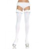 LEG AVENUE - COLLANT OPAQUE BLANC AVEC FINITION VOLANT ET NOEUD LEG AVENUE HOSIERY