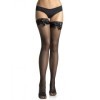 LEG AVENUE - COLLANT RÉSILLE NOIR AVEC DENTELLE SUPÉRIEURE ET DÉTAIL NOEUD LEG AVENUE HOSIERY